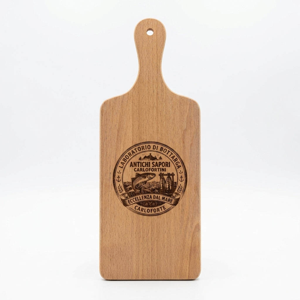 Kit del Buongustaio con Bottarga di Muggine e Mini Tagliere Personalizzato Omaggio