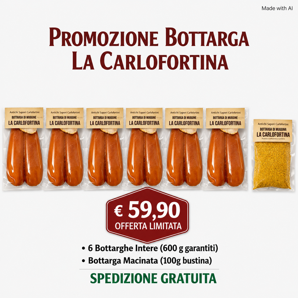 Promo Bottarga Groß — 6 ganze Bottarghe + gemahlen