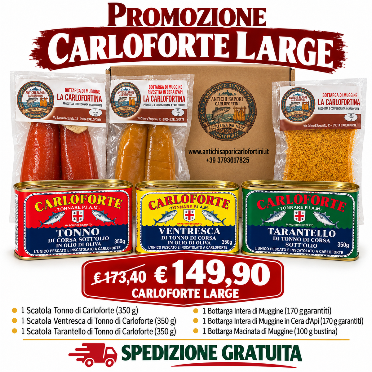 Carloforte Large — Thon de Carloforte et Poutargue La Carlofortina