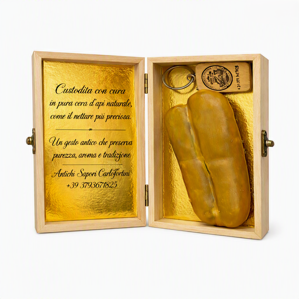 Antichi Sapori Carlofortini — Cofanetto inciso di Bottarga Artigianale